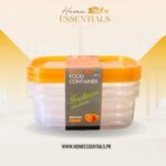 Food Container Plastic – 3 Pieces Medium